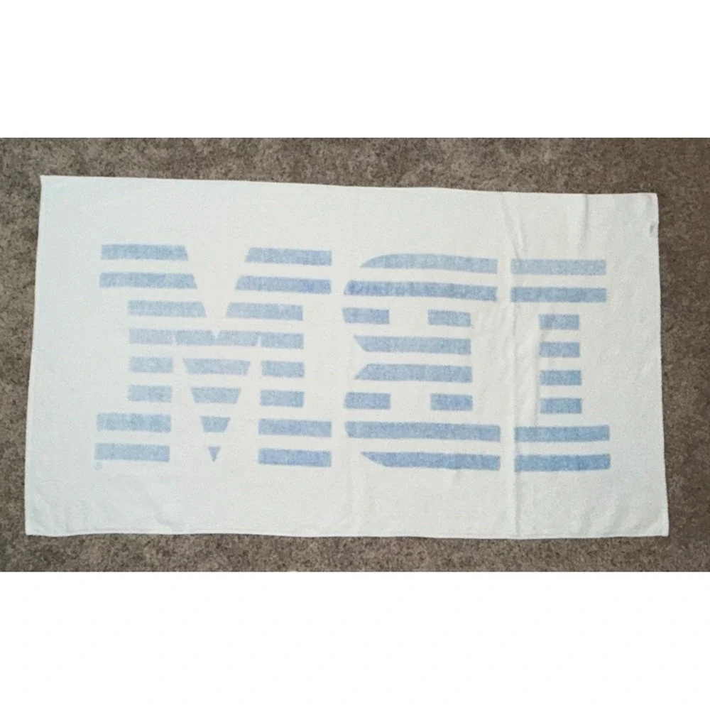 Vtg IBM‎ Computers Promotional Logo Beach Pool Towel 100% Cotton 32